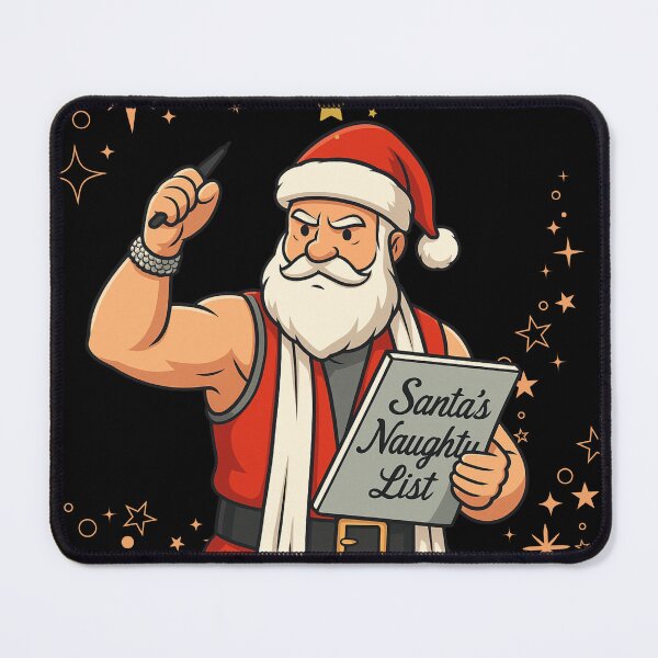Item preview, Santa’s Naughty List T-Shirt – Funny Christmas Santa Checklist Tee designed and sold by ArtzyAyb.