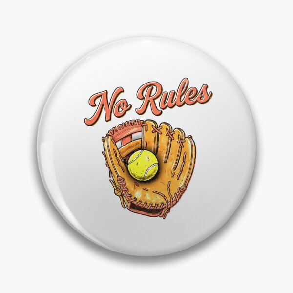 Item preview, No Rules - Funny Baseball & Tennis Mashup Retro Vintage Art designed and sold by Hen-C-Art.