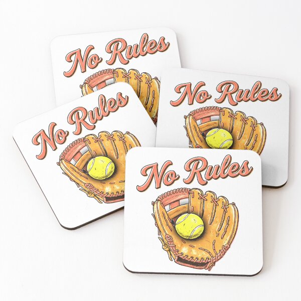 Item preview, No Rules - Funny Baseball & Tennis Mashup Retro Vintage Art designed and sold by Hen-C-Art.