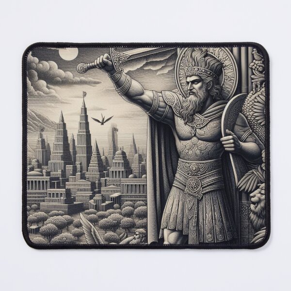 Item preview, Gilgamesh, legendary king of the city of Uruk, heroic character of ancient Mesopotamia, cradle of the civilization of humanity, god of the Underworld in Mesopotamian religion designed and sold by Redbdon.