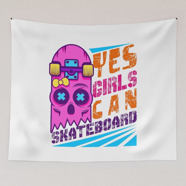 Item preview, Yes Girls Can Skateboard Skater Girl Skateboarding designed and sold by jaygo.