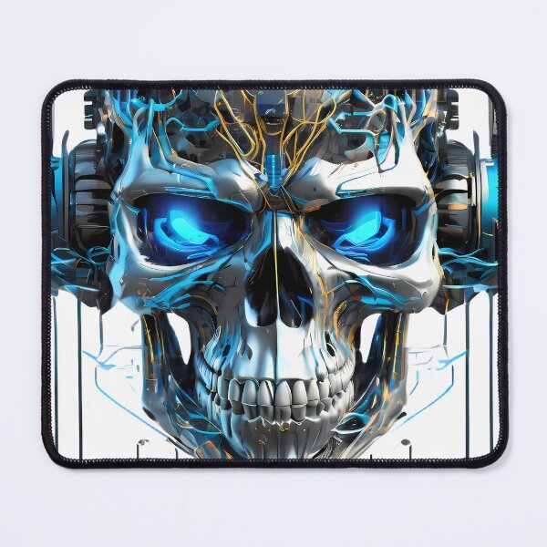 Item preview, Blue Skull Artistic Designs Celebrating Nature Technology Nostalgia designed and sold by ART ATTACK ZONE.