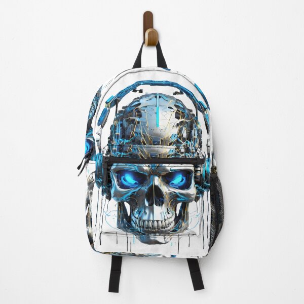 Item preview, Blue Skull Artistic Designs Celebrating Nature Technology Nostalgia designed and sold by ART ATTACK ZONE.
