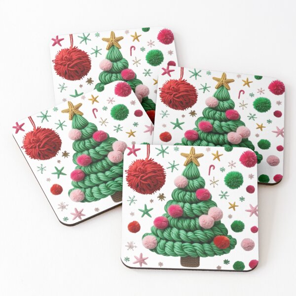 Item preview, Cute Pom Pom Christmas Tree Art designed and sold by TFM-Fashion.