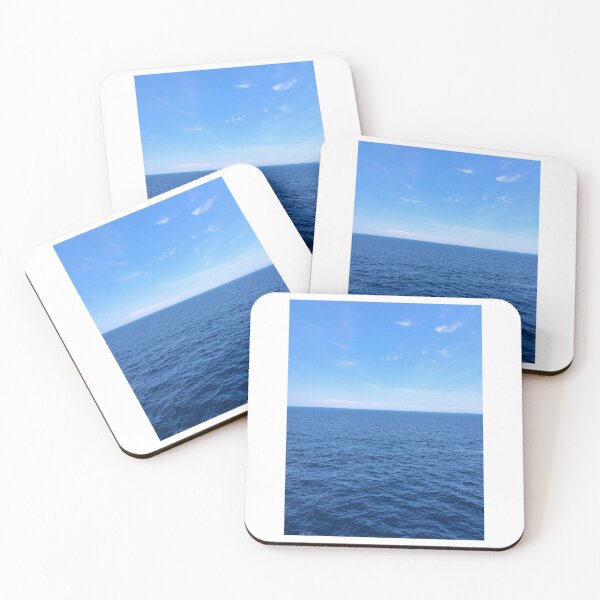 Item preview, Blue Sea and Sky Line Photographic Print designed and sold by Mother-Nature65.