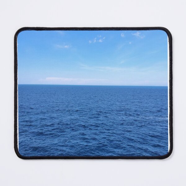 Item preview, Blue Sea and Sky Line Photographic Print designed and sold by Mother-Nature65.