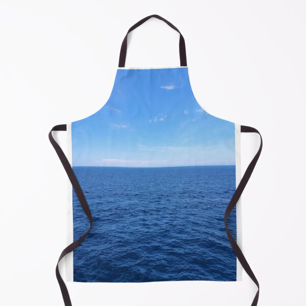 Item preview, Blue Sea and Sky Line Photographic Print designed and sold by Mother-Nature65.