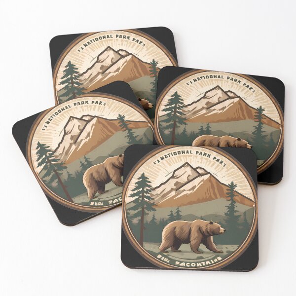 Item preview, Bear National Park Designs Celebrating Nature Technology Nostalgia designed and sold by ART ATTACK ZONE.