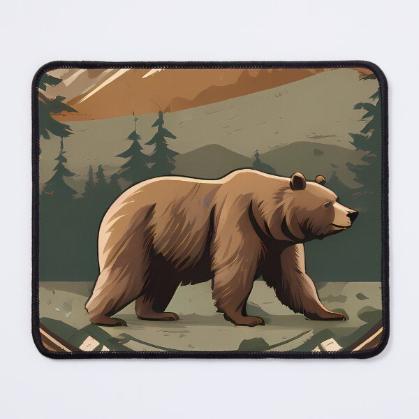 Item preview, Bear National Park Designs Celebrating Nature Technology Nostalgia designed and sold by ART ATTACK ZONE.