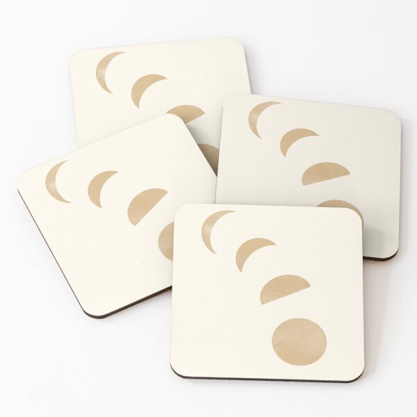 Item preview, Minimal Abstract Moon Phases Art in Soft Warm Neutral Tones designed and sold by NiceDigital.