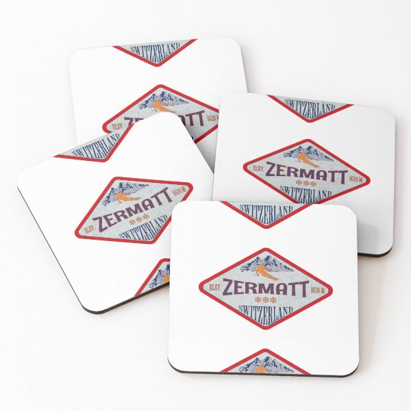 Item preview, Zermatt, Switzerland, Vintage skiing badge design designed and sold by Wanderful-roads.
