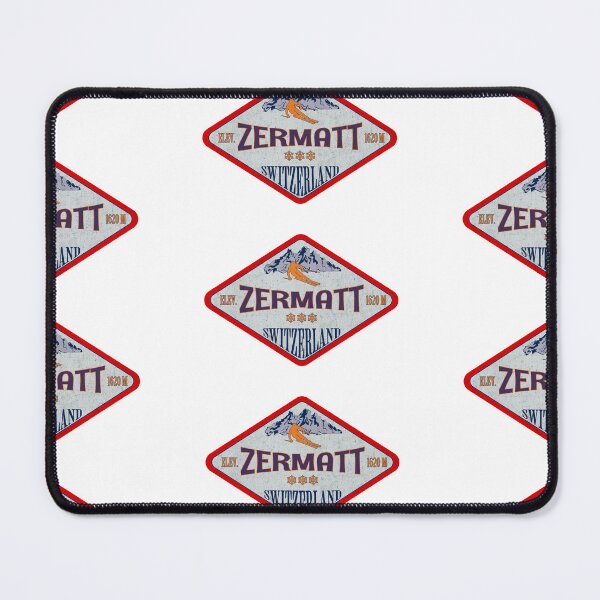 Item preview, Zermatt, Switzerland, Vintage skiing badge design designed and sold by Wanderful-roads.