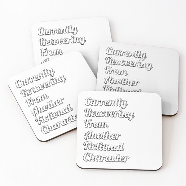 Item preview, Currently Recovering From Another Fictional Character – Bookish Quote Aesthetic designed and sold by ade-datt.