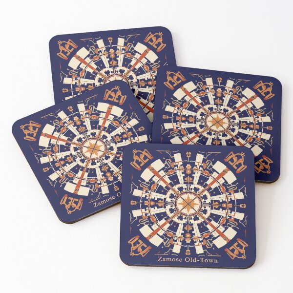 Item preview, Zamosc Old-Town, Abstract geometric map Design designed and sold by phiawdesign9.