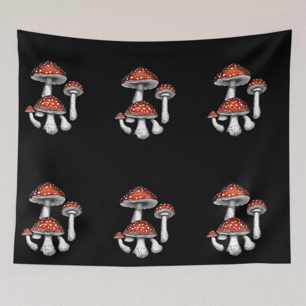 Item preview, Red Mushrroms Artistic Designs Celebrating Nature Technology Nostalgia designed and sold by ART ATTACK ZONE.