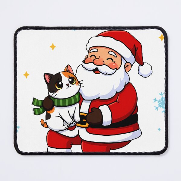 Item preview, Santa Holding Calico Cat – Whimsical Christmas Companionship Design designed and sold by meesub.