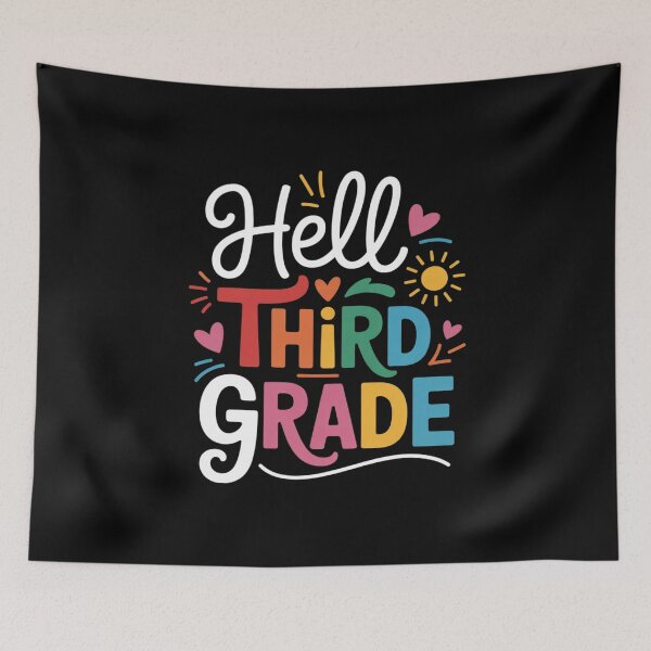 Item preview, Hello Third Grade Fun 3rd Grade Back to School  designed and sold by BeetleMalon.