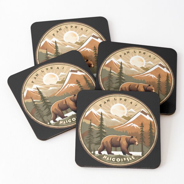 Item preview, Bear Mountains Sun Designs Celebrating Nature Technology Nostalgia designed and sold by ART ATTACK ZONE.