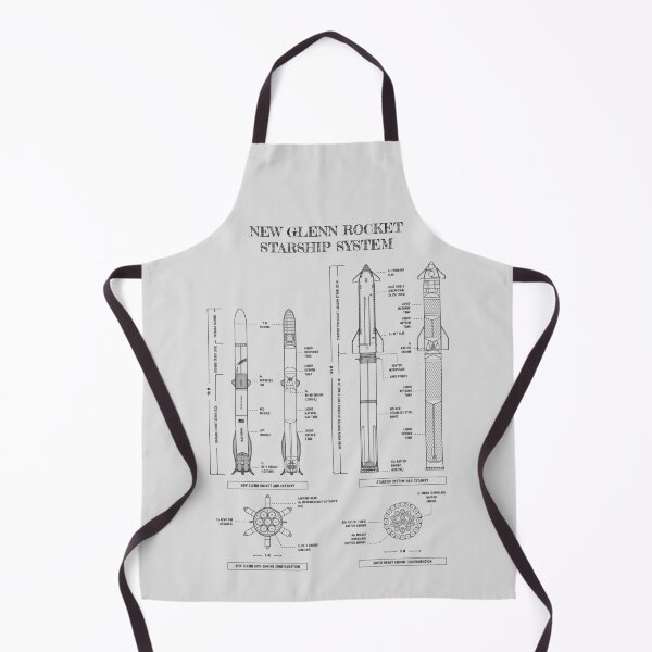 Item preview, New Glenn vs Super Heavy / Starship (White Stencil - No Background) designed and sold by BGALAXY.