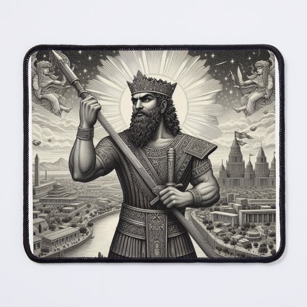 Item preview, Gilgamesh, legendary king of the city of Uruk, heroic character of ancient Mesopotamia, cradle of the civilization of humanity, god of the Underworld in Mesopotamian religion designed and sold by Redbdon.
