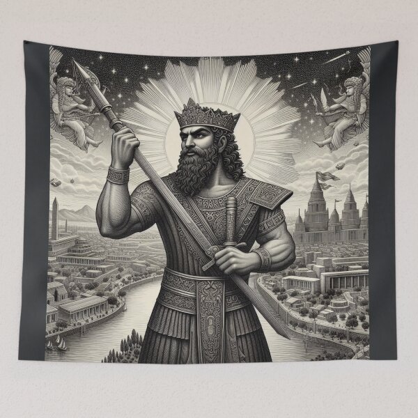 Item preview, Gilgamesh, legendary king of the city of Uruk, heroic character of ancient Mesopotamia, cradle of the civilization of humanity, god of the Underworld in Mesopotamian religion designed and sold by Redbdon.