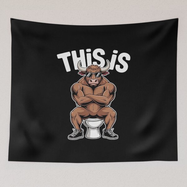 Item preview, This Is Bullsht Funny Cow Toilet Sarcastic Humor Men Women7  designed and sold by KotexTemu.