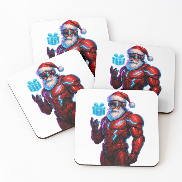 Item preview, Cyberpunk Santa Neon Armor – Futuristic Christmas T-Shirt  designed and sold by venavar.