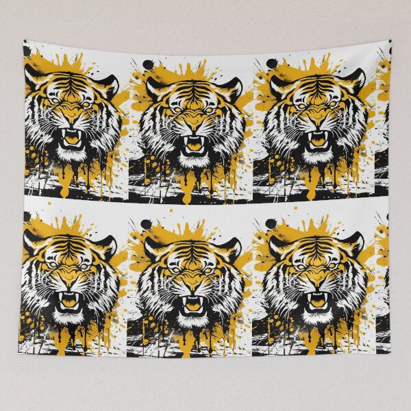 Item preview, Power Tiger Artistic Designs Celebrating Nature Technology Nostalgia designed and sold by ART ATTACK ZONE.