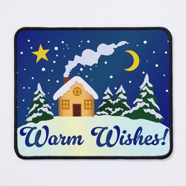 Item preview, House in the Christmas night forest designed and sold by lu-print-design.