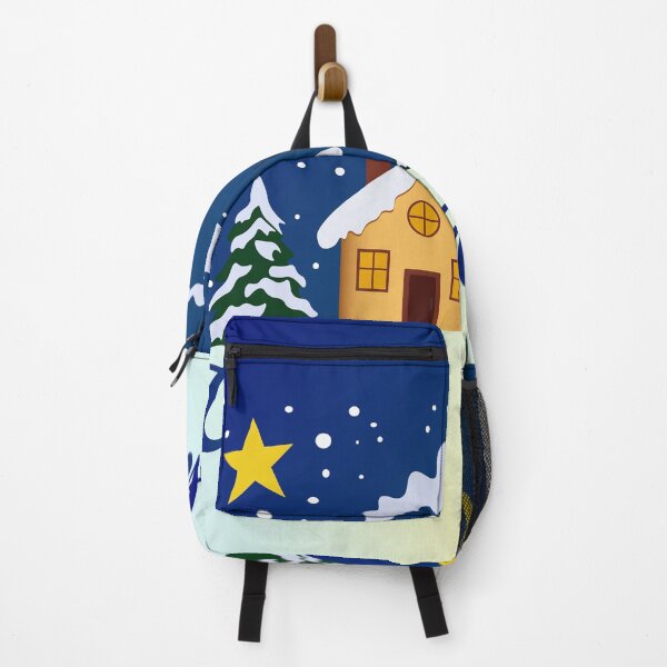 Item preview, House in the Christmas night forest designed and sold by lu-print-design.