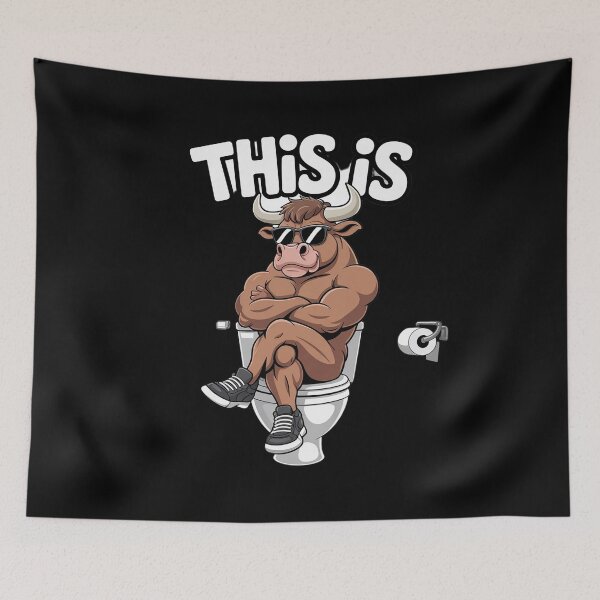 Item preview, This Is Bullsht Funny Cow Toilet Sarcastic Humor Men Women8  designed and sold by KotexTemu.