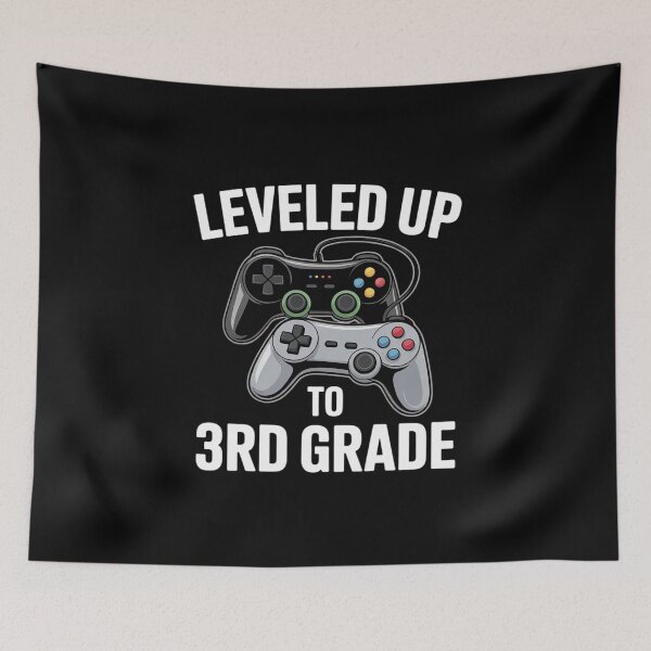 Item preview, Kids Leveled Up To 3rd Third Grade Back To School Gamer Gaming  designed and sold by BeetleMalon.