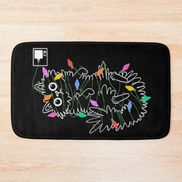 Item preview, Christmas Tangle Cat (white) designed and sold by EmmaChristieArt.