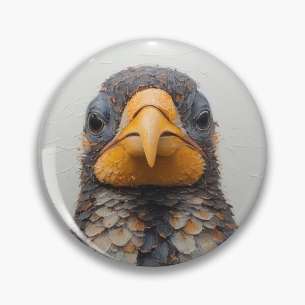 Item preview, Fascinating bird portrait painted in oil. designed and sold by Mianku | Für das Leben.