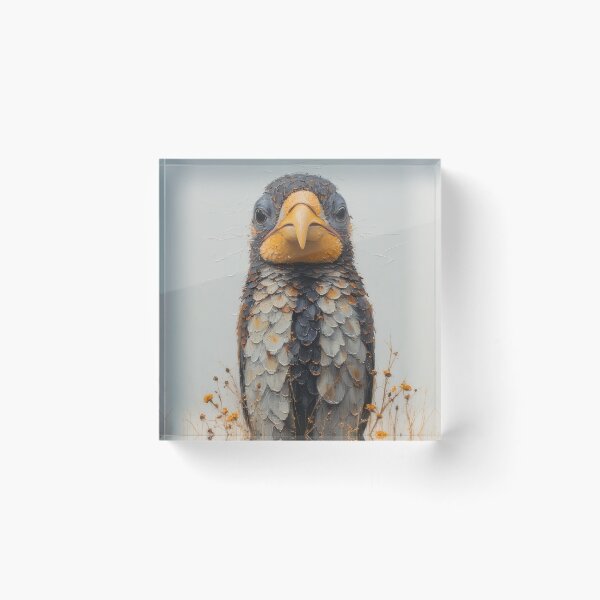 Item preview, Fascinating bird portrait painted in oil. designed and sold by Mianku | Für das Leben.