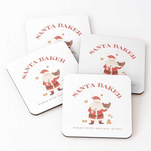 Item preview, Santa Baker – Baked With Holiday Spirit | Cute Christmas Baking Design designed and sold by LWDesignLab.
