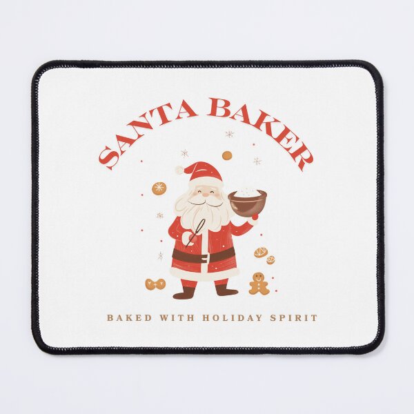 Item preview, Santa Baker – Baked With Holiday Spirit | Cute Christmas Baking Design designed and sold by LWDesignLab.