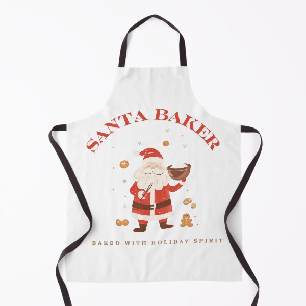 Item preview, Santa Baker – Baked With Holiday Spirit | Cute Christmas Baking Design designed and sold by LWDesignLab.