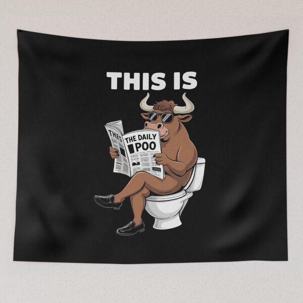 Item preview, This Is Bullsht Funny Cow Toilet Sarcastic Humor Men Women18  designed and sold by KotexTemu.