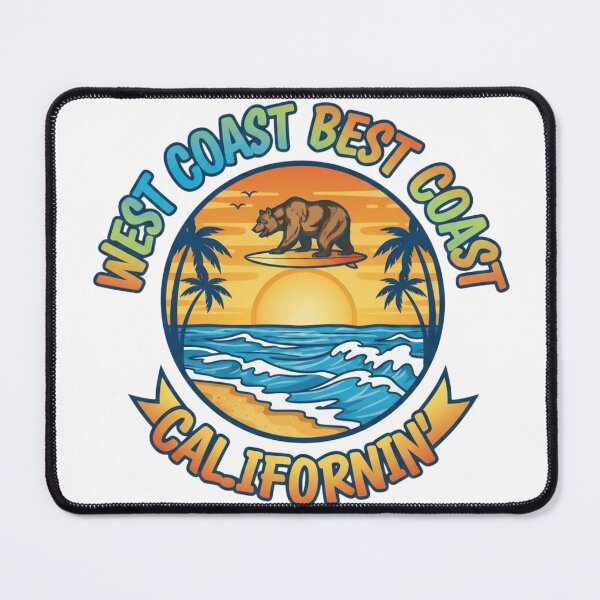 Item preview, West Coast Best Coast California Shirt – Surfing Bear Beach Design designed and sold by Sushikidsntod.