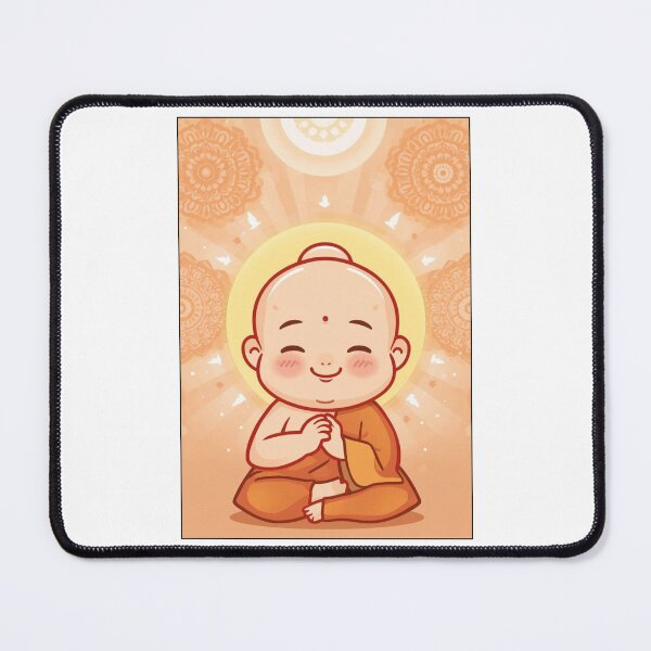 Item preview, Pop Art Monk– Zen Mandala Cartoon Series ver 3 | Spiritual Calm & Mindfulness Design designed and sold by CosmicNook1.