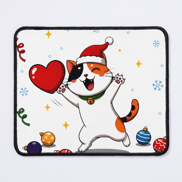 Item preview, Calico Cat with Heart – Whimsical Christmas Celebration Design designed and sold by meesub.