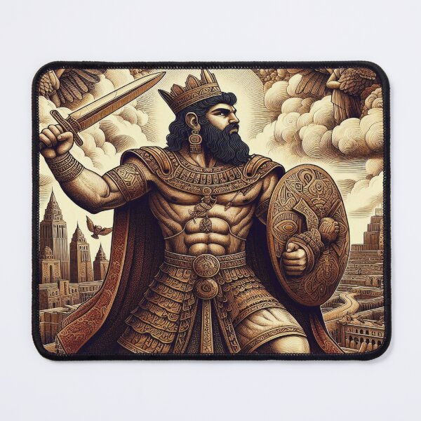Item preview, Gilgamesh, legendary king of the city of Uruk, heroic character of ancient Mesopotamia, cradle of the civilization of humanity, god of the Underworld in Mesopotamian religion designed and sold by Redbdon.