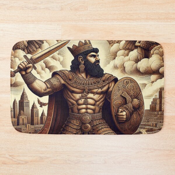 Item preview, Gilgamesh, legendary king of the city of Uruk, heroic character of ancient Mesopotamia, cradle of the civilization of humanity, god of the Underworld in Mesopotamian religion designed and sold by Redbdon.