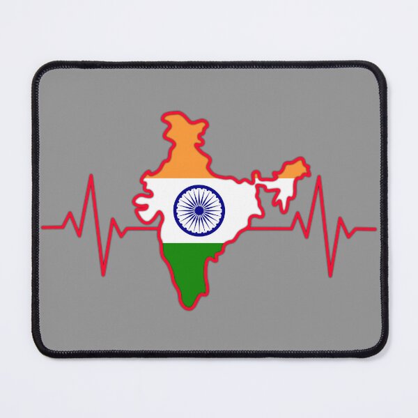 Item preview, Heartbeat of India – Tricolor Map Pulse Art designed and sold by mashmosh.