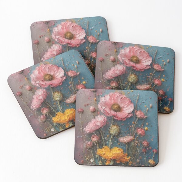 Item preview, Flower field in expressive oil painting designed and sold by Mianku | Für das Leben.