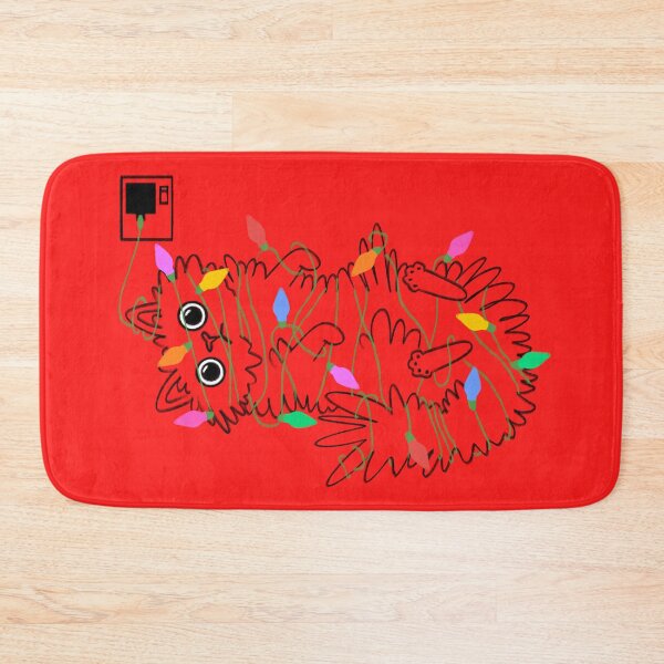 Item preview, Christmas Tangle Cat (black) designed and sold by EmmaChristieArt.