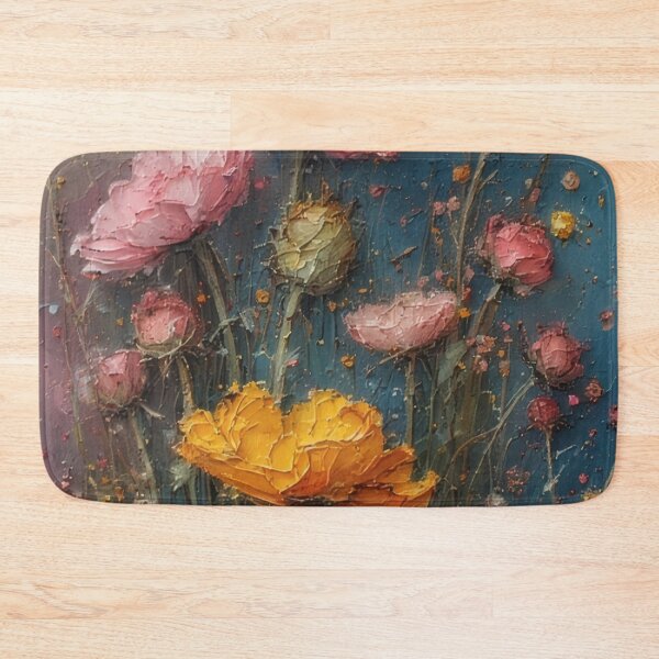 Item preview, Flower field in expressive oil painting designed and sold by Mianku | Für das Leben.