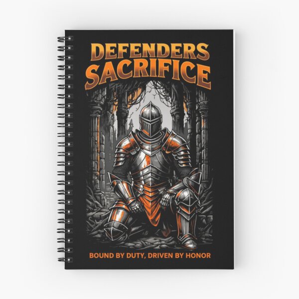 Item preview, Defenders Sacrifice – Gothic Knight Art with Honor Quote for Wall Decor & Heroic Gifts designed and sold by Bright Nest Studio.