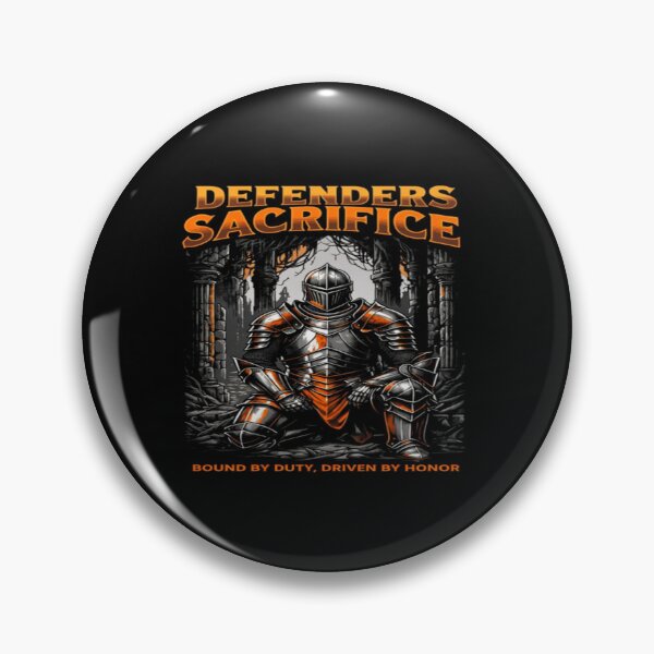 Item preview, Defenders Sacrifice – Gothic Knight Art with Honor Quote for Wall Decor & Heroic Gifts designed and sold by Bright Nest Studio.